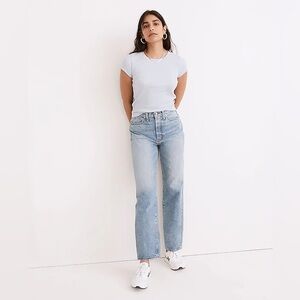Madewell Perfect Vintage Straight Leg Jeans Seyland Wash 33 16